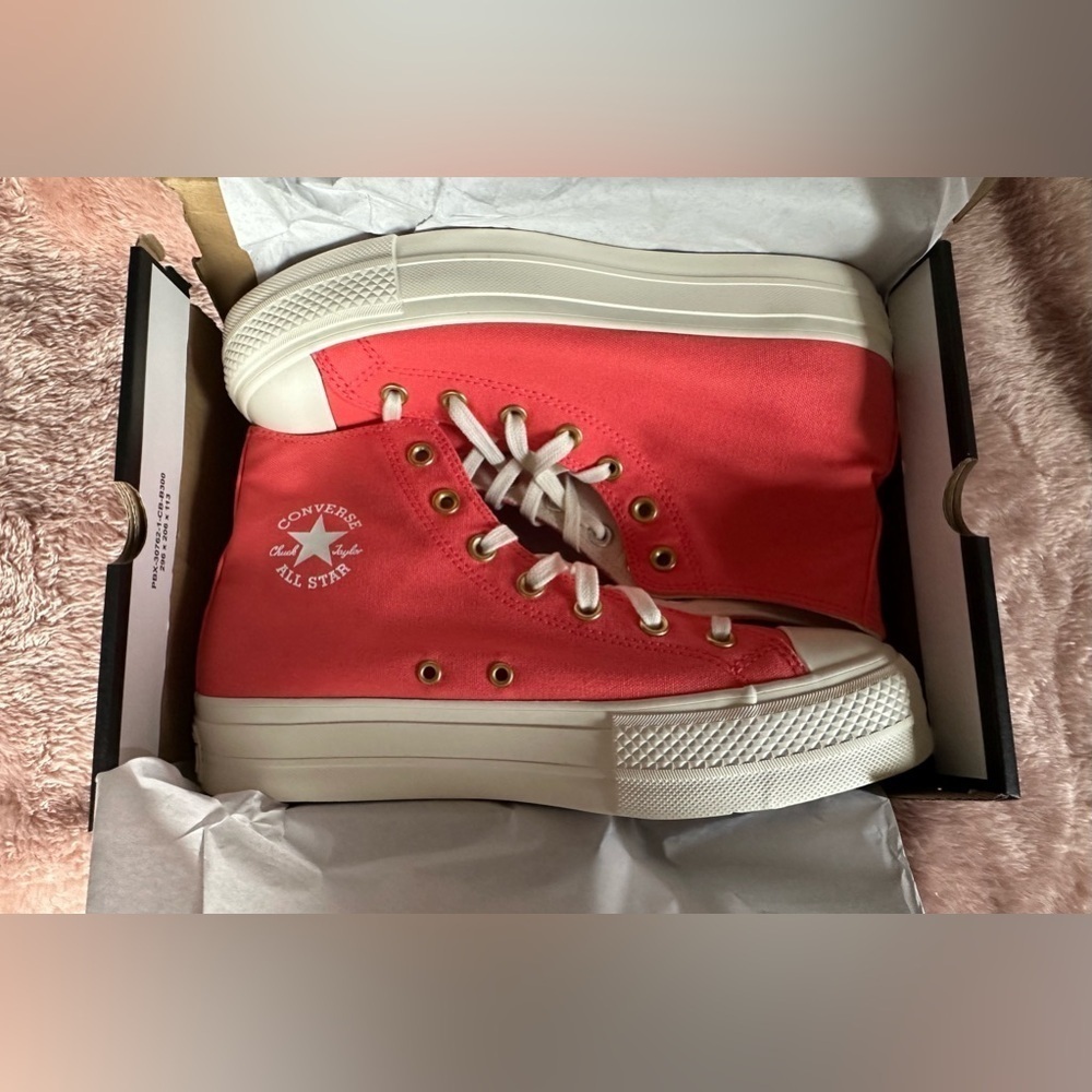 NIB Converse Chuck Taylor All Star Lift Hi Top Platforms Watermelon Slus… - Picture 4 of 10
